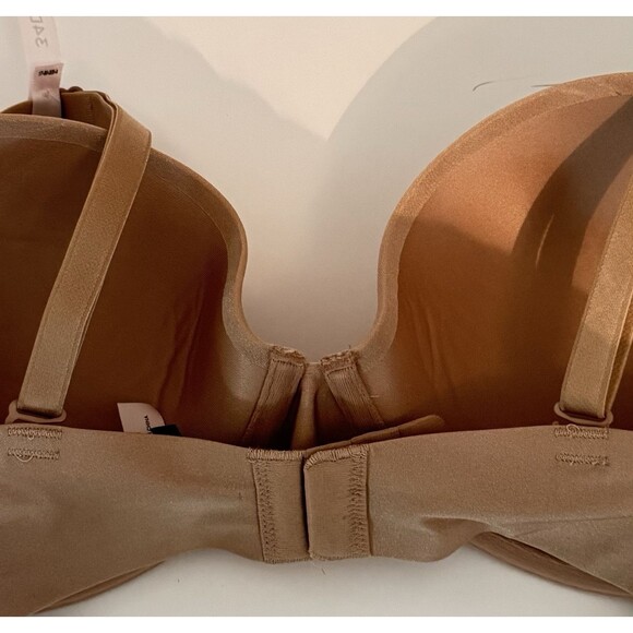 Ambrielle Bra 34D Beige Push Up Plunge Underwire Adjustable Straps NWT RN93677 - Picture 3 of 9